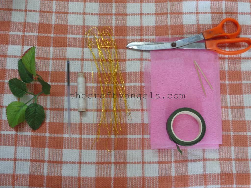 organdy rose flower making tutorial