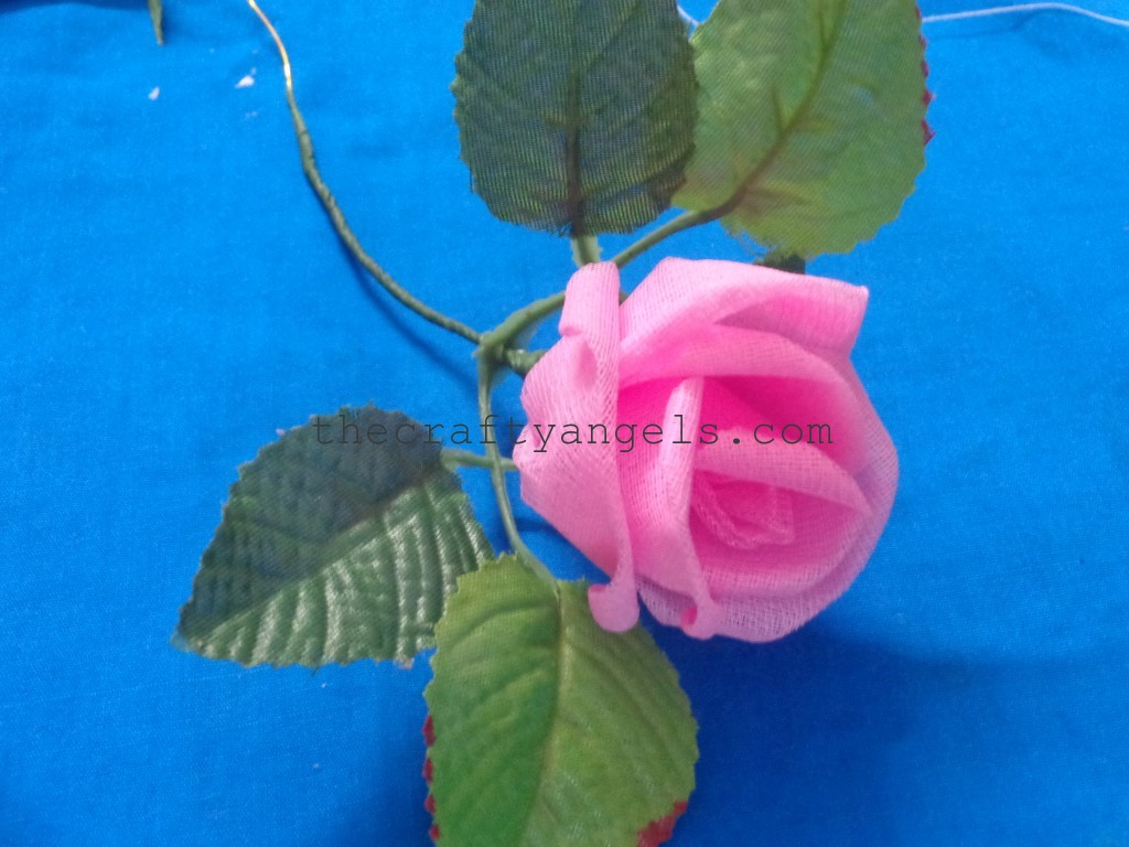 organdy rose flower making tutorial