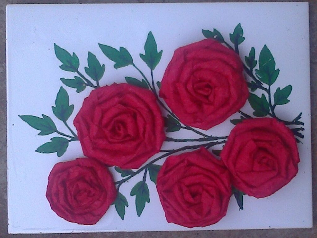 crepe rose flower tutorial