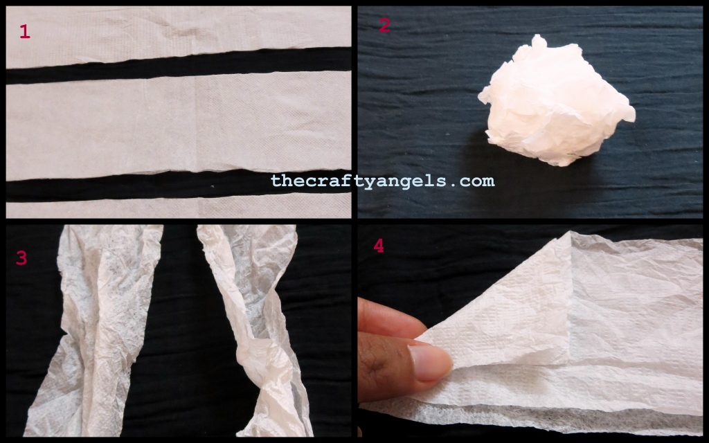 tissue paper rose flower tutorial 1