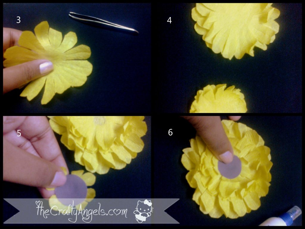 DIY Crepe gerbera flower tutorial (4)