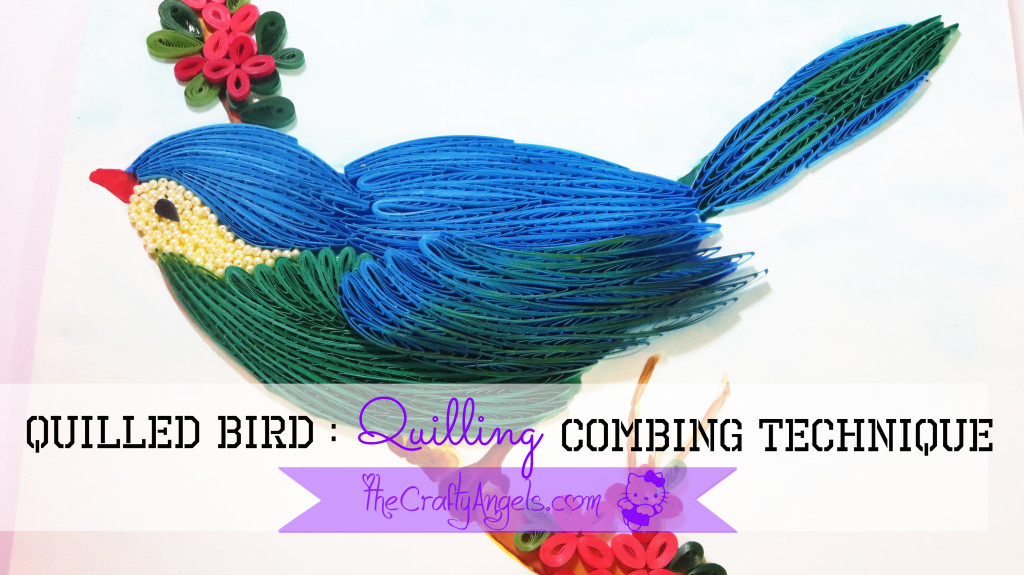 quilled bird quilling combing technique tutorial (23)