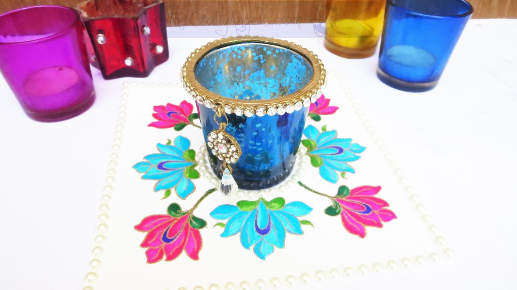 Handmade Diya Base Altenew persian motif