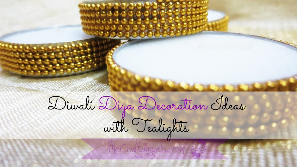 Diwali diya decoration idea with tealights 