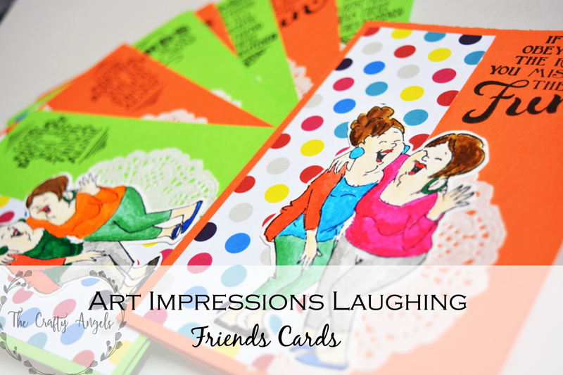 art impressions laughing, friends card, cardmaking india, indian craft supplies, laughing card, handmade card, art impressions card