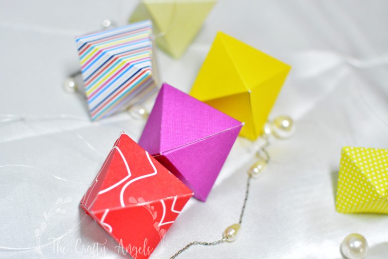 Diy Geometric Paper Ornaments For Christmas The Crafty Angels