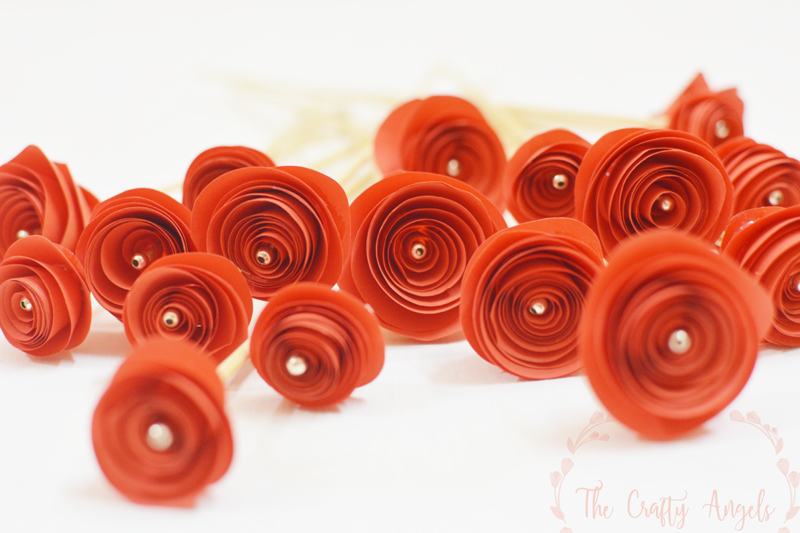 Swirl paper roses tutorial, quilled paper roses tutorial, curled paper roses, how to make paper roses, paper flower tutorial, rose making tutorial, simple paper flower tutorial