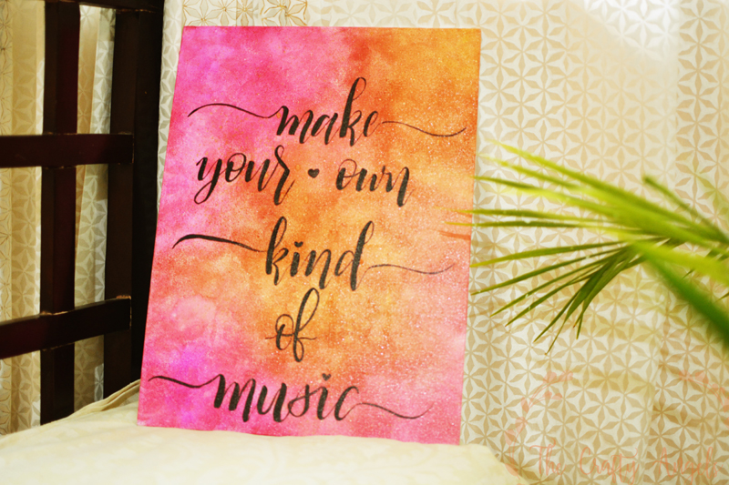 Handlettered Canvas quote