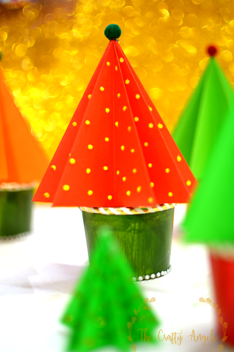 Easy 3D Origami Christmas Tree making Tutorial for Kids