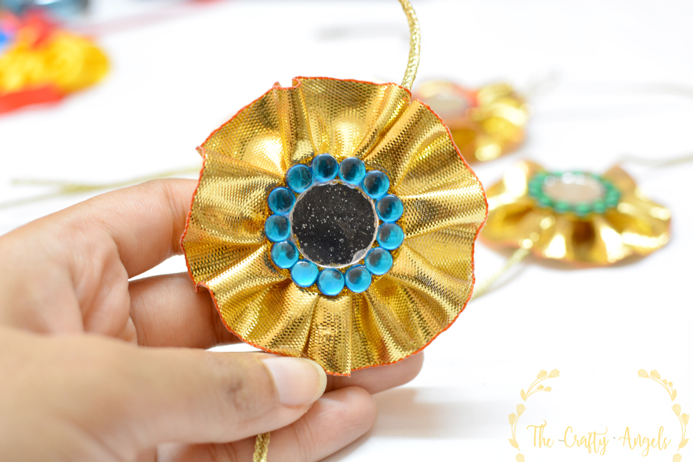 DIY gota lace rakhi