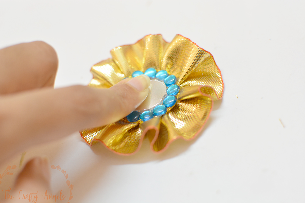 DIY Gota rakhi making - center piece 