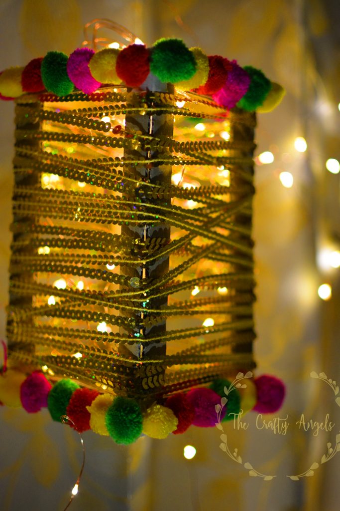 Handmade Diwali Lantern with sequins