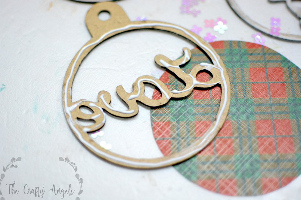 Faux handlettered christmas ornament