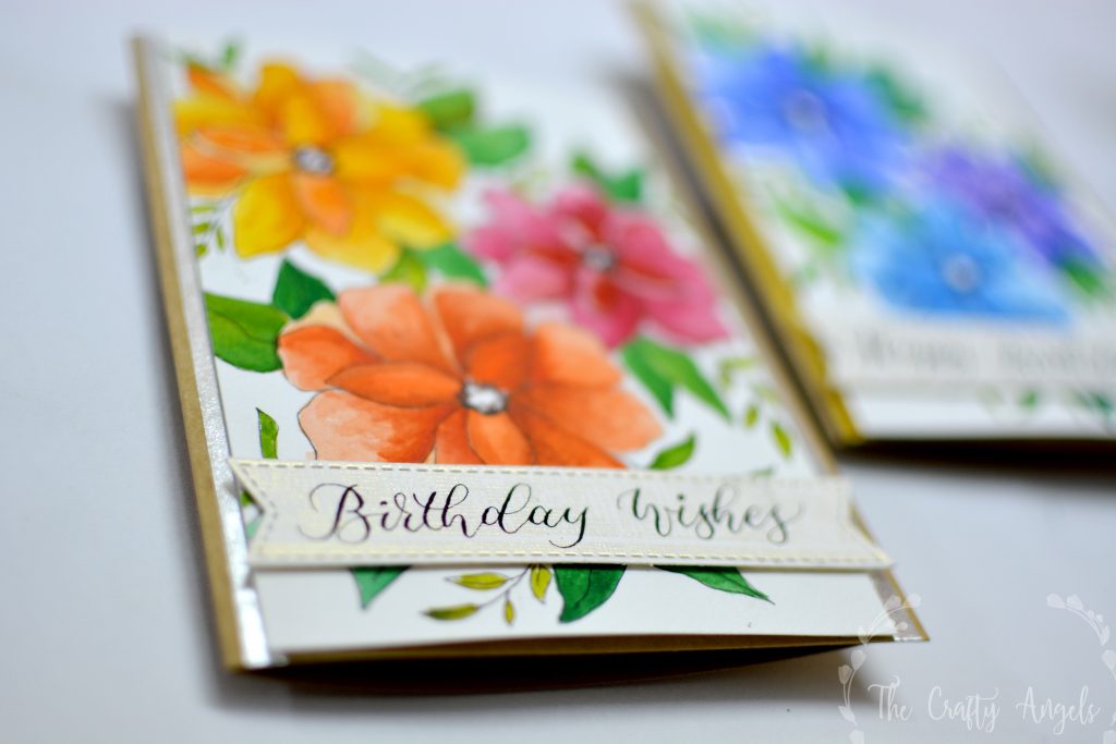 easy watercolor cards, easy flower cards, easy birthday cards with flowers,