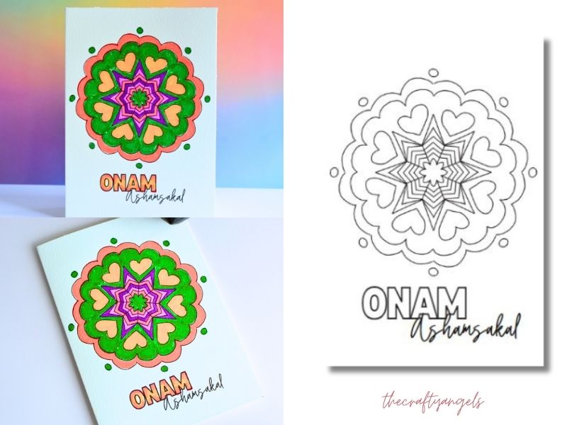 Onam Pookkalam design printable