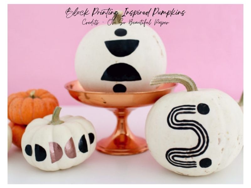 Block Printing Inspired Pumpkins