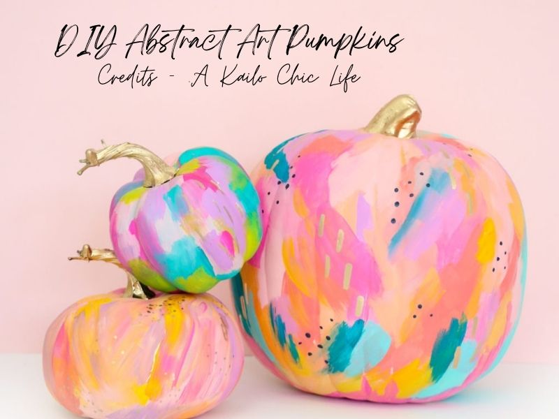 DIY Abstract Art Pumpkins