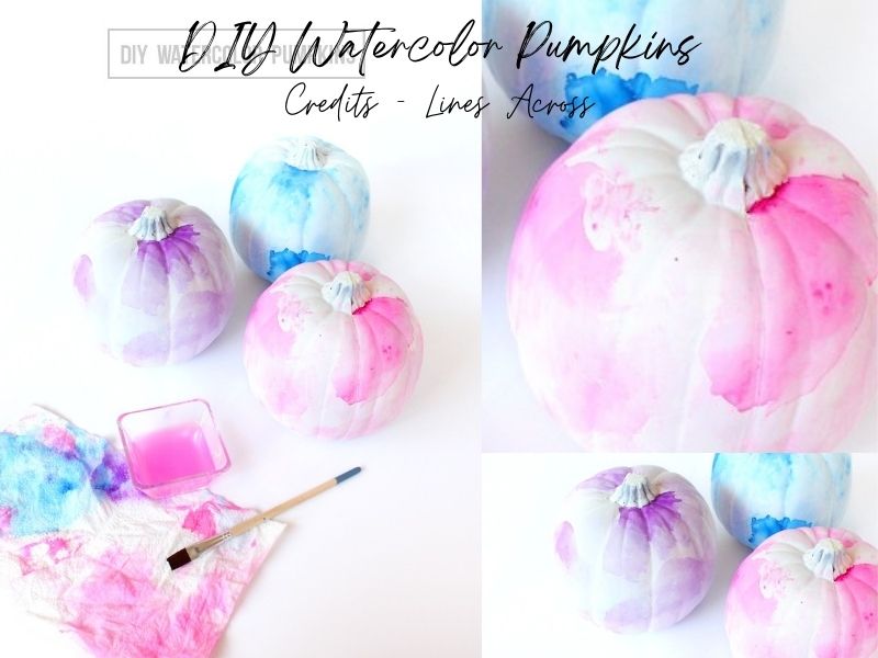 DIY Watercolor Pumpkins