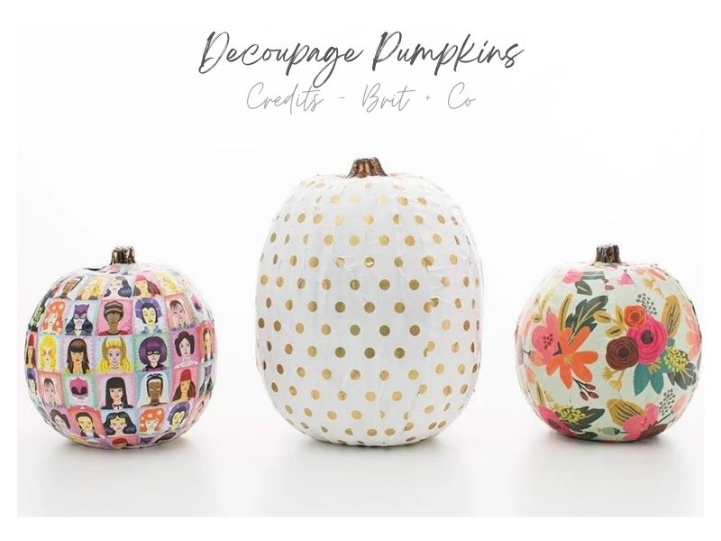 Decoupage Pumpkins