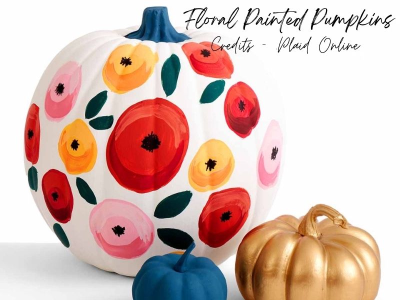 Floral Painted Pumpkins