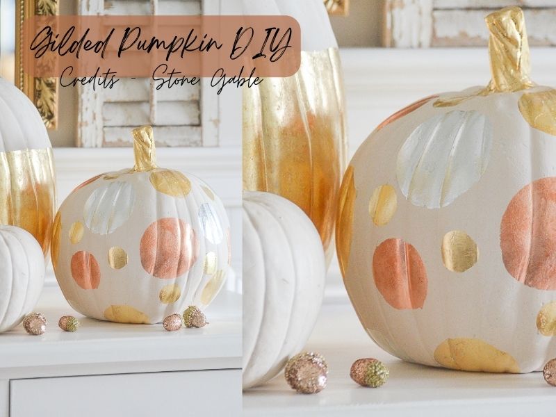 Gilded No Carve Pumpkin DIY