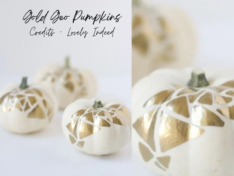 Gold Geo Pumpkins