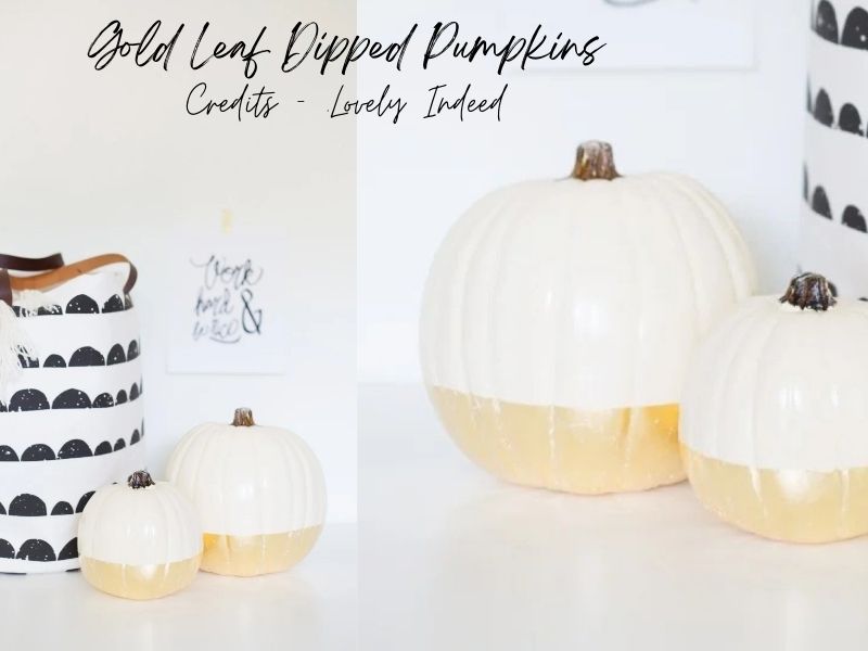 Gold Leaf Dipped Pumpkins