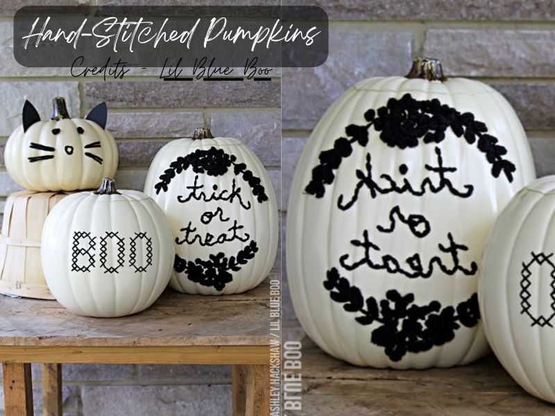 Hand-Stitched Pumpkins