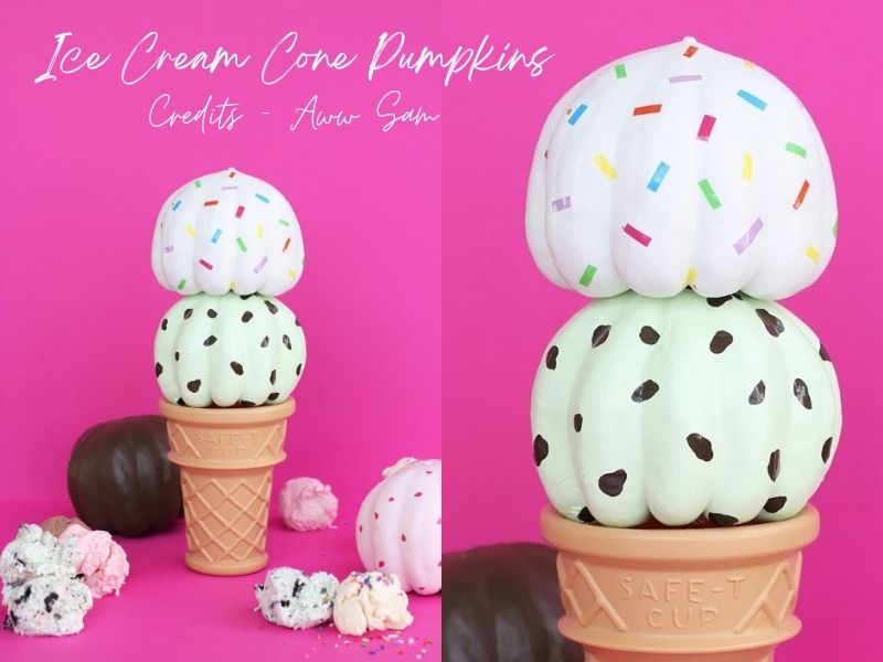 Ice Cream Cone Pumpkins