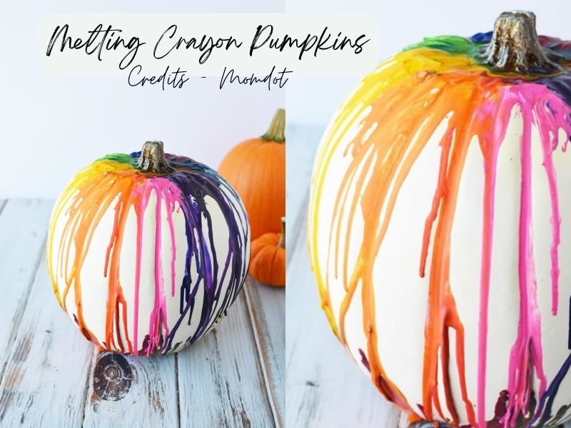 Melting Crayon Pumpkins