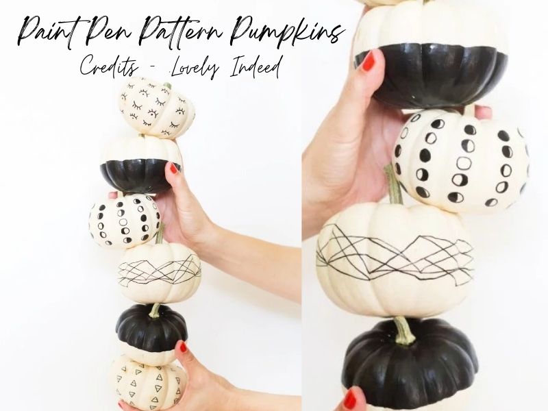 Paint Pen Pattern Pumpkins