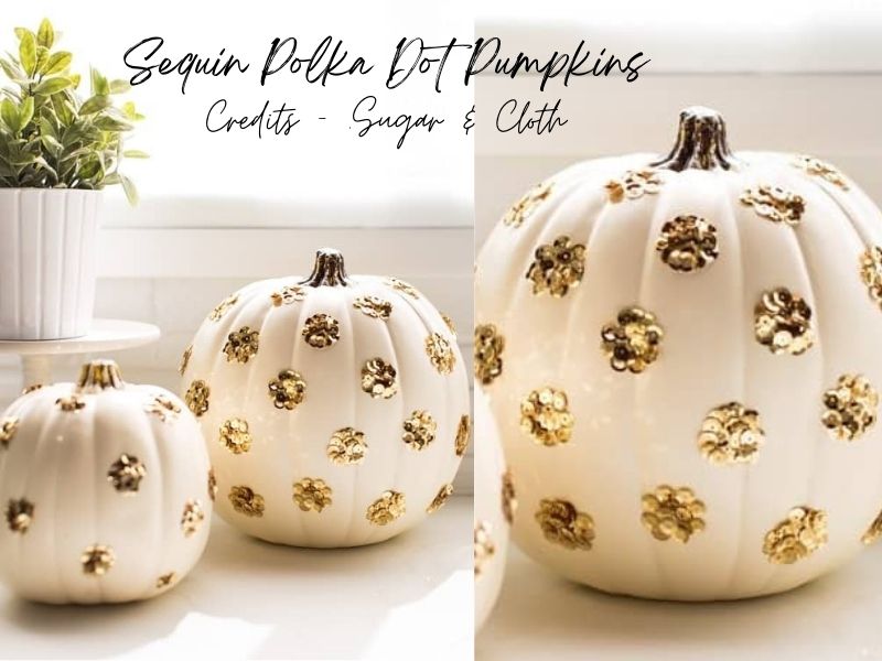 Sequin Polka Dot Pumpkins