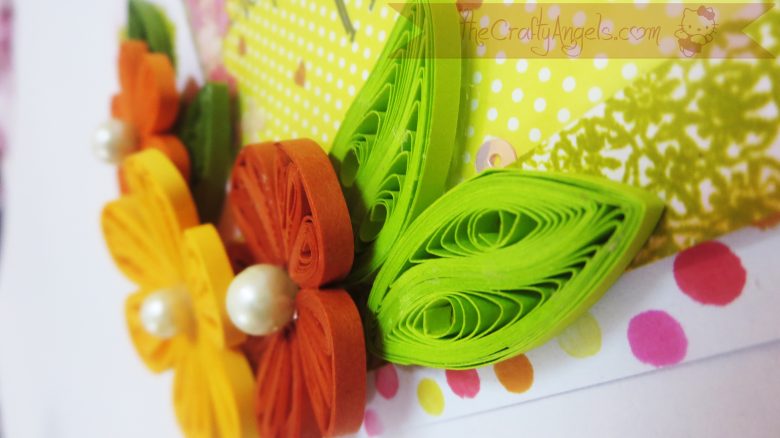 Tight Quilled Flower Tutorial : A Shaker Card - The Crafty Angels