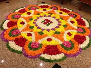 How to make onam pookkalam easily - The Crafty Angels