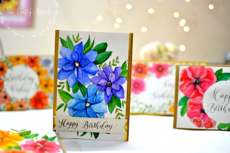 watercolor floral cards , DIY handmade cards, handmade greeting cards, handmade birthday cards