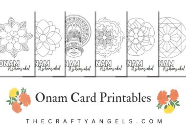 Onam Activity : Creative Printable Greeting Cards to Color