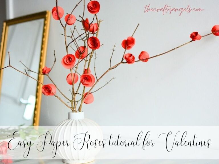 Easy Paper Roses tutorial for Valentines